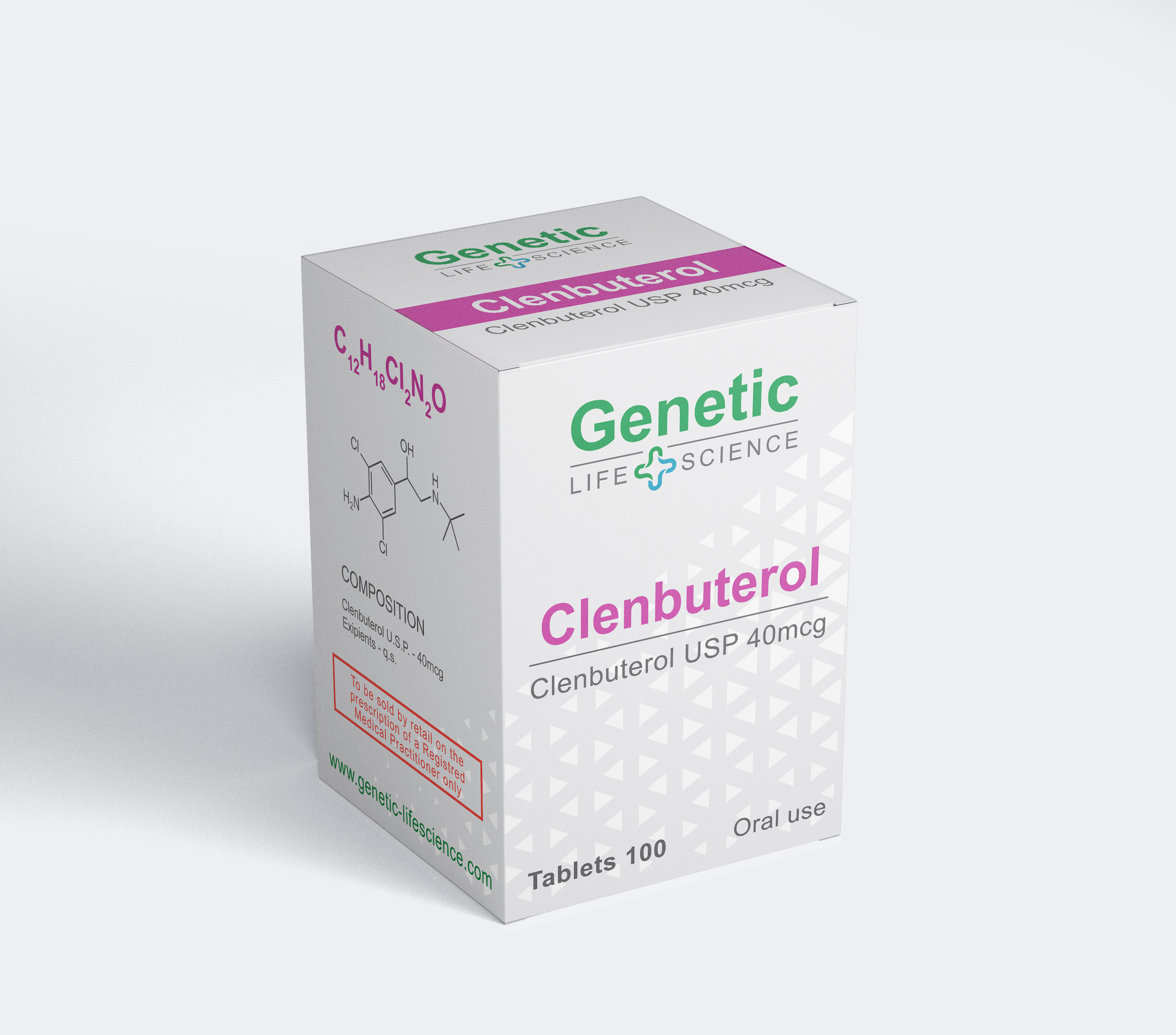 Clenbuterol — 40mcg × 100 tabs Oraal lab getest flacon 40mcg Capsule