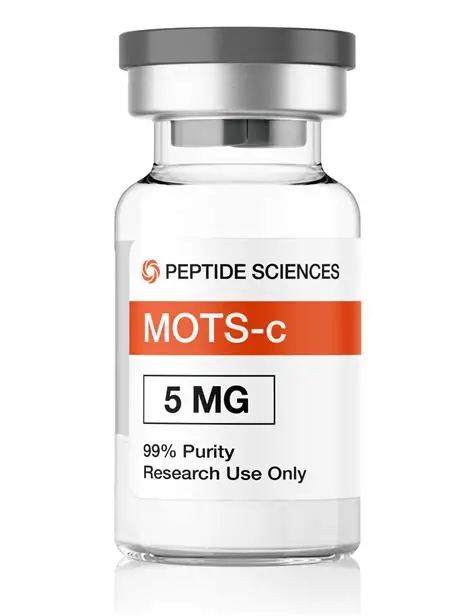 MOTS-c (Mitochondriaal Peptide) — 10mg Metabolisme & Gewichtsverlies lab getest flacon 10mg Lyophilized Powder
